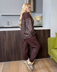 Suede set with a plaid shirt - Twiggy Shop