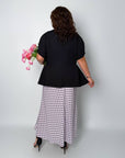 Conjunto falda y blusa con peplum