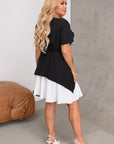Short summer dress от polyester, модел с елегантен дизайн и светъл цвят, подходяща за топли дни.