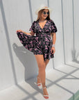 Floral short romper