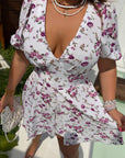 Floral short romper