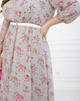 Chiffon dress with a belt - Twiggy Shop