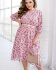 Chiffon dress with a belt - Twiggy Shop