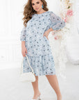 Лека chiffonена рокля с волани от Twiggy Shop, елегантен дизайн и фини детайли, подходяща за летни и празнични поводи.