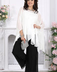 Elegant chiffon dress with a cape made from viscose and polyester, stylish women's set for special occasions.