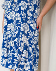 Cotton floral dress от марка YR, с 80% cotton и 20% polyester, показана на изображението.