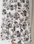 Cotton floral dress от марка YR, с 80% cotton и 20% polyester, показана на изображението.