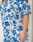 Cotton floral dress от марка YR, с 80% cotton и 20% polyester, показана на изображението.