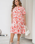 Cotton floral dress от марка YR, с 80% cotton и 20% polyester, изображение на цветна летна рокля.