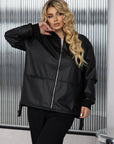 Stylish faux-leather jacket for IT professionals, with polyamide lining, image IMG_1434.