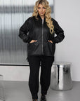 Stylish faux leather jacket for IT specialists, with 100% polyamide, image of fashion, modern looking design.