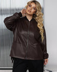 Stylish leather faux-leather jacket for IT, with 100% polyamide composition, image IMG_1453.