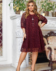 Loose-fit dress with mesh - Twiggy Shop