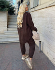 Corduroy shirt with viscose and cotton, shown in the image, with soft and luxurious textile.