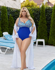 One-piece swimsuit от polyester, модел със съвременен дизайн, подходящ за плаж и плуване.