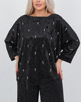 Luxurious velvet dress with pearls, made from viscose, cotton and elastane, with a stylish design and delicate details