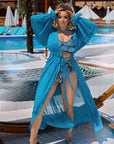 Two-piece swimsuit от polyester, подходящ за плаж, с ярки цветове и моден дизайн.