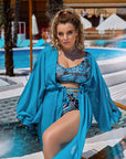 Two-piece swimsuit от polyester, модел с ярки принтов и класически дизайн за плаж или басейн.