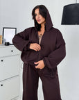 Hooded knit set, composed of cotton, polyester and elastane, in cosy and stylish design.