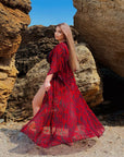 Long printed beach tunic от viscose и polyester, с ярък дизайн и свободен крой, подходяща за плаж и летни дни