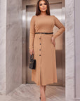 Midi dress made of ribbed knit - Twiggy Shop