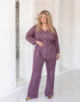 Velour shirt and trousers set - Twiggy Shop
