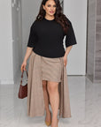 Conjunto con falda de cuadros