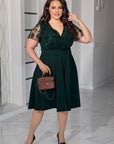Short dress with decorated mesh от polyester, viscose и lycra, модел на Composition, с елегантен дизайн и фина изработка.