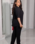 Set camicetta e pantaloni con bottoni