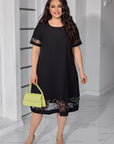 Vestido holgado con bordado
