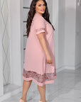 Vestido holgado con bordado