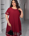 Vestido holgado con bordado