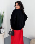 Satin dress and soft jumper set