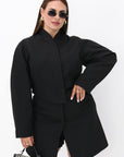 Blazer, skirt and shorts set made from polyester, lycra and nylon, model from a fashion brand in a fashionable style.