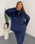 Velvet set with viscose, cotton and elastane, image of soft and stylish set for comfort and elegance.