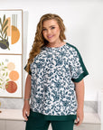 Set met blouse van zachte stof met print