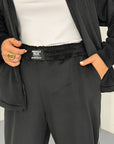 Velvet set with viscose, cotton and elastane, shown in the image, with soft texture and elegant design.