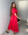 Копринен Blouse and skirt set with belt - Twiggy Shop