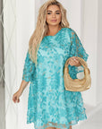 Short embroidered dress от марка NewYear25, с nylon, polyamide и lycra, показана на изображение.