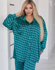 Printed set in a loose fit NewYear25, polyester, viscose и elastane, подходящ за ежедневна носия.