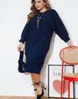 Lurex dress with loose sleeves - Twiggy Shop