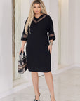 Straight-cut dress with mesh - Twiggy Shop