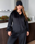 Soft velvet set with hoodie - Twiggy Shop