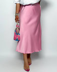 Midi skirt NewYear25 от polyester и cotton, изображение на Whiteа пола с нежни детайли, подходяща за пролетно летен стил.