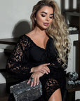 Lace midi dress