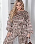 Satin set with wide-leg pants - Twiggy Shop