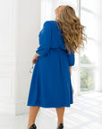 Knee-length dress with belt - Twiggy Shop