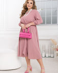 Flared dress with belt - Twiggy Shop