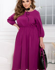 Flared dress with belt - Twiggy Shop