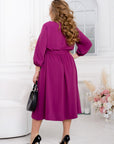 Flared dress with belt - Twiggy Shop